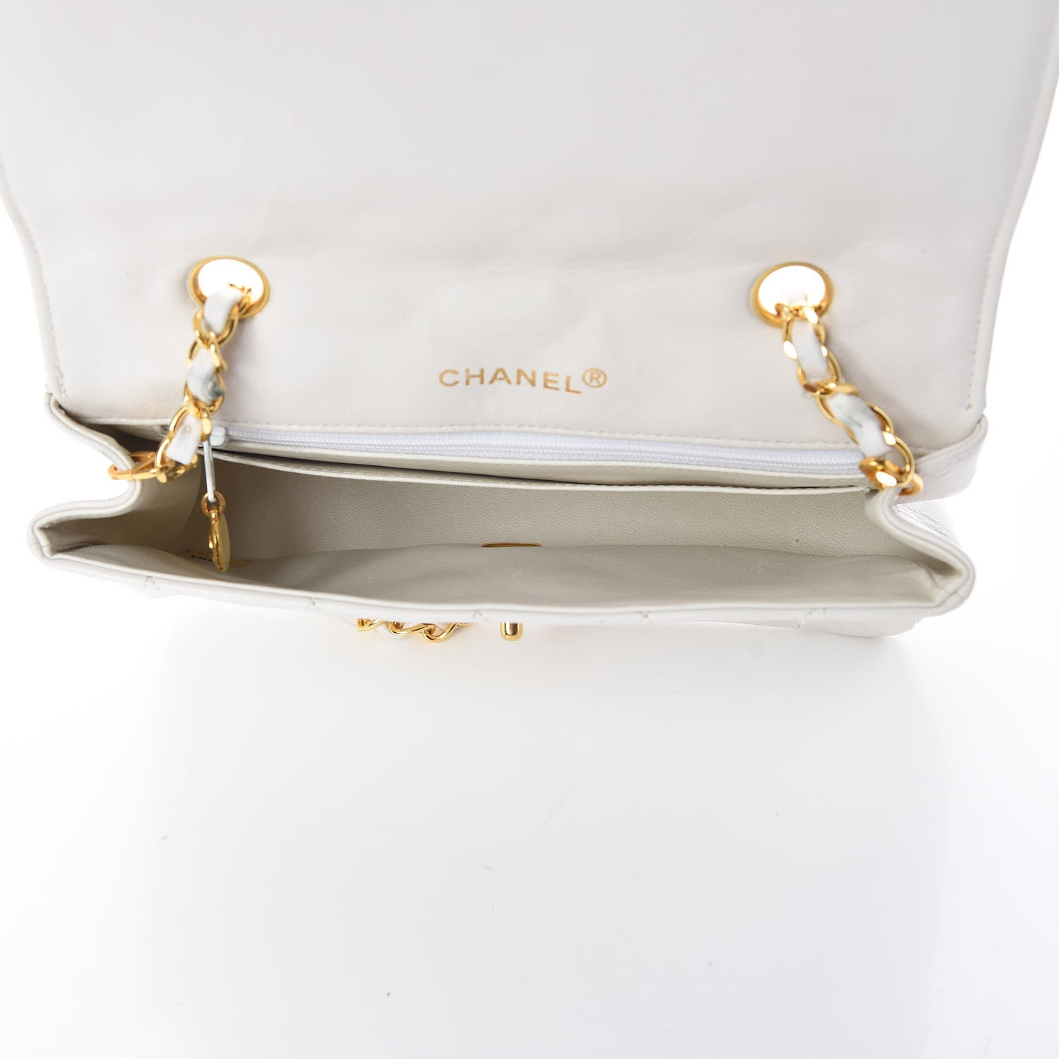 Chanel Lambskin Quilted Small Single Flap White 7 of 22
