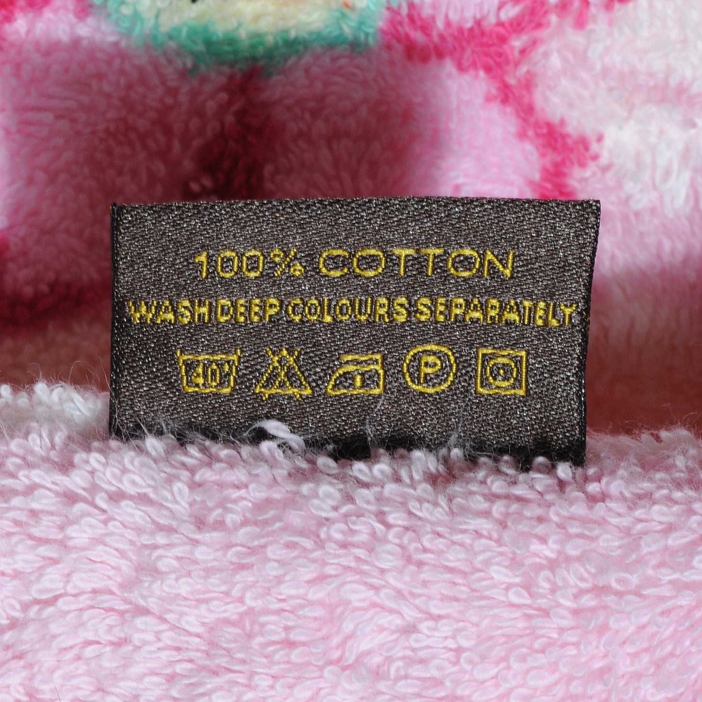 Cotton Monogram Cherry Blossom Towel Pink
