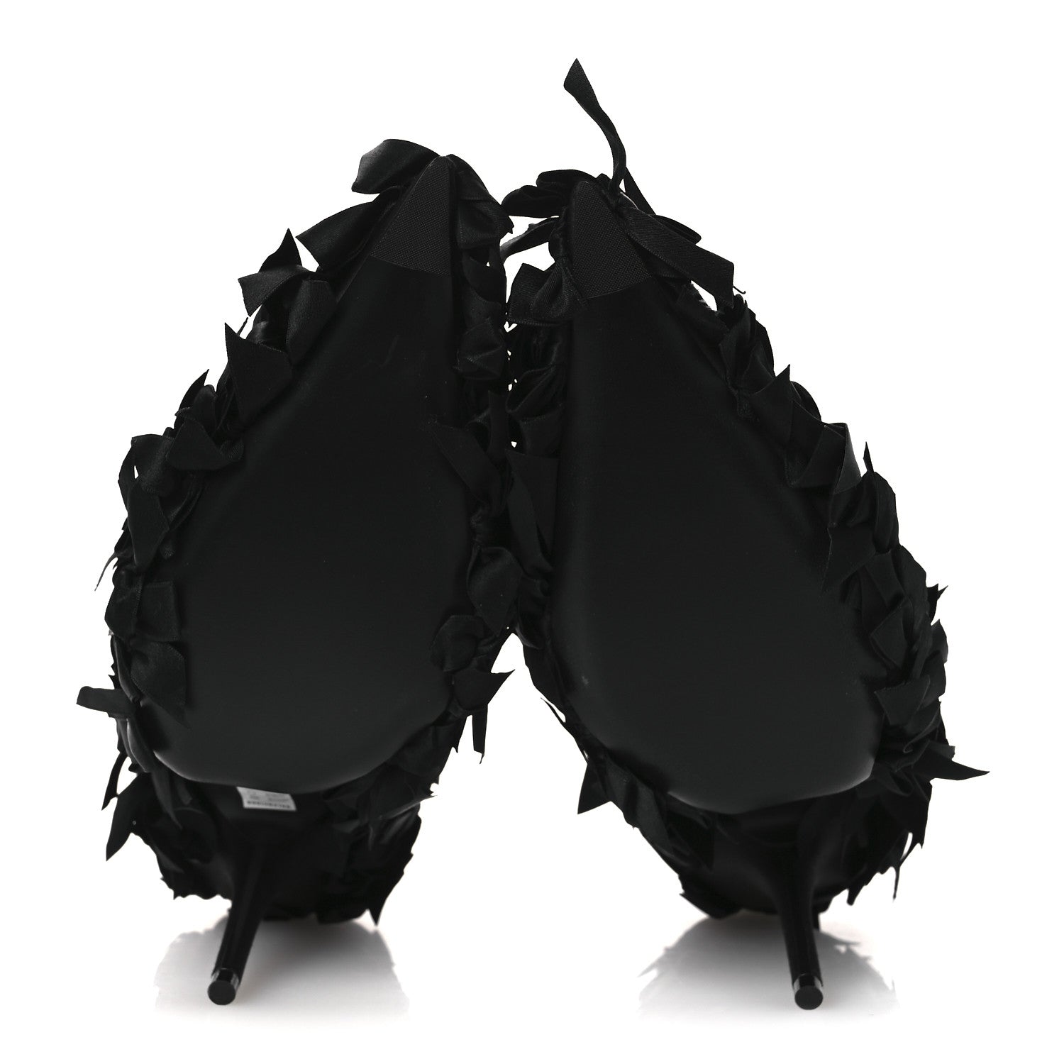 Balenciaga Satin Pointed Marie A Bows All Over 110mm Pumps 40 Black 7 of 11