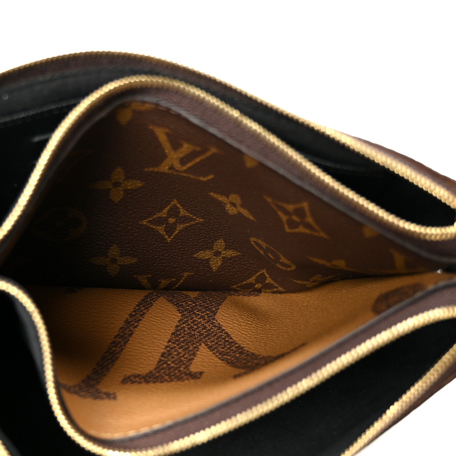 LOUIS VUITTON  ルーピイング Louis Vuitton Reverse Monogram Giant Double Zip Pochette 1859667