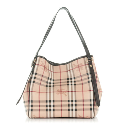 Burberry Haymarket Check Small Canterbury Tote Chocolate 1 of 9