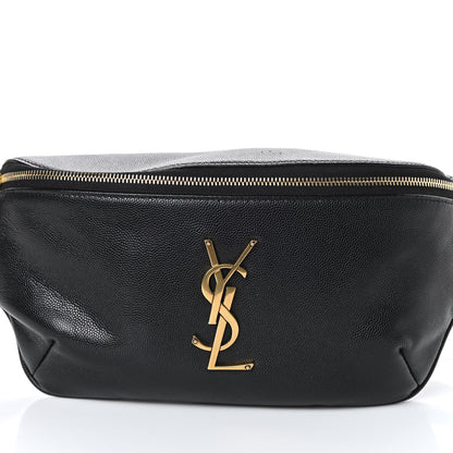 Saint Laurent Grain De Poudre Monogram Belt Bag Black 7 of 9