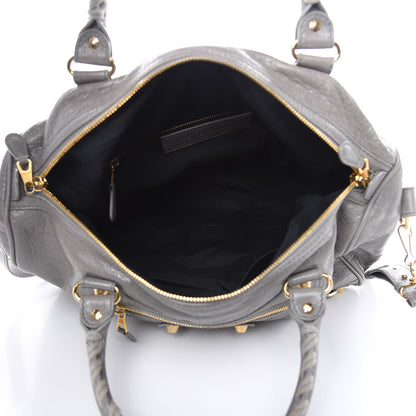 Balenciaga Agneau Giant 12 Gold Hardware Boston Gris Pyrite 5 of 11