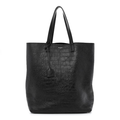Saint Laurent Calfskin Crocodile Embossed Bold Shopper Tote Black 3 of 14