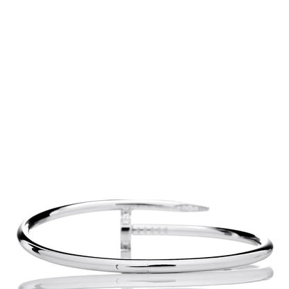 Cartier 18K White Gold Diamond Juste Un Clou Bracelet 17 3 of 5