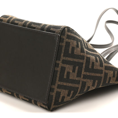 Fendi Fabric Jacquard Vitello Grace FF 1974 Mini Fendi Origami Tobacco Moro Ebano 10 of 10