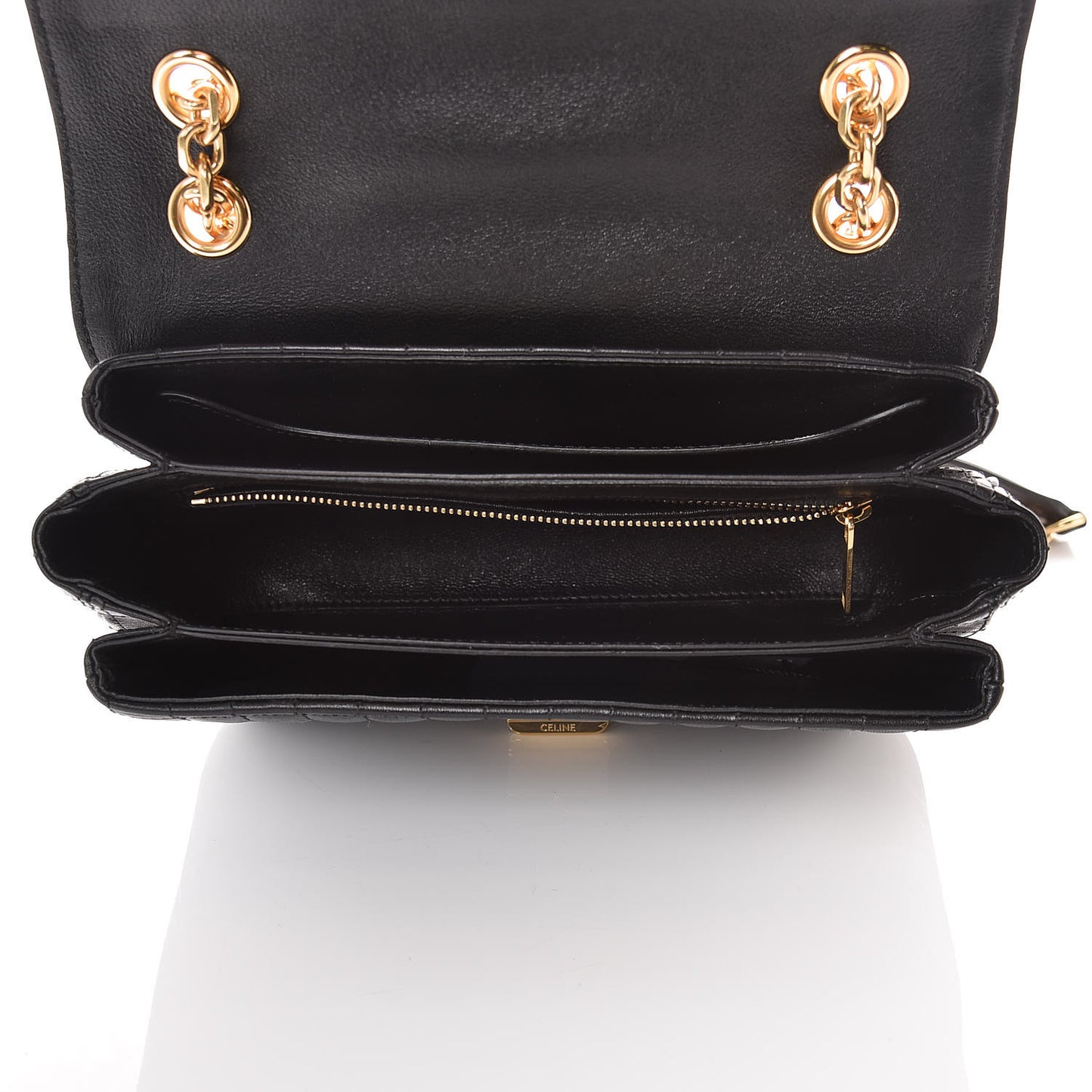 Calfskin Quilted Medium C Bag Black