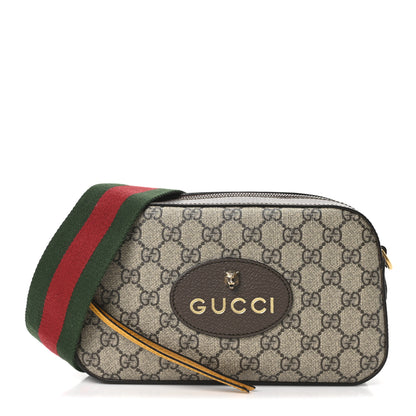 Gucci GG Supreme Monogram Web Neo Vintage Shoulder Bag Beige New Acero Crop 1 of 10