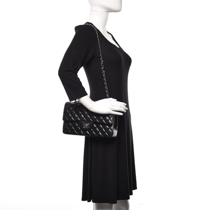 Chanel Lambskin Quilted Medium Double Flap Black 2 of 11