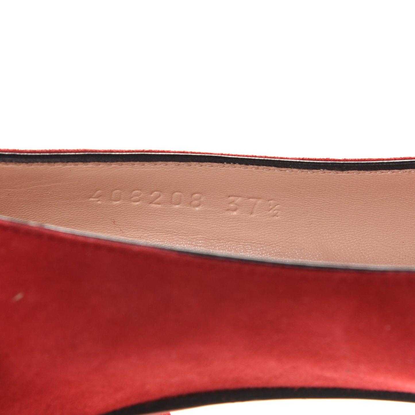 Kid Scamosciato GG Marmont Fringe 50mm Loafer Pumps 37.5 Vulcanic Red