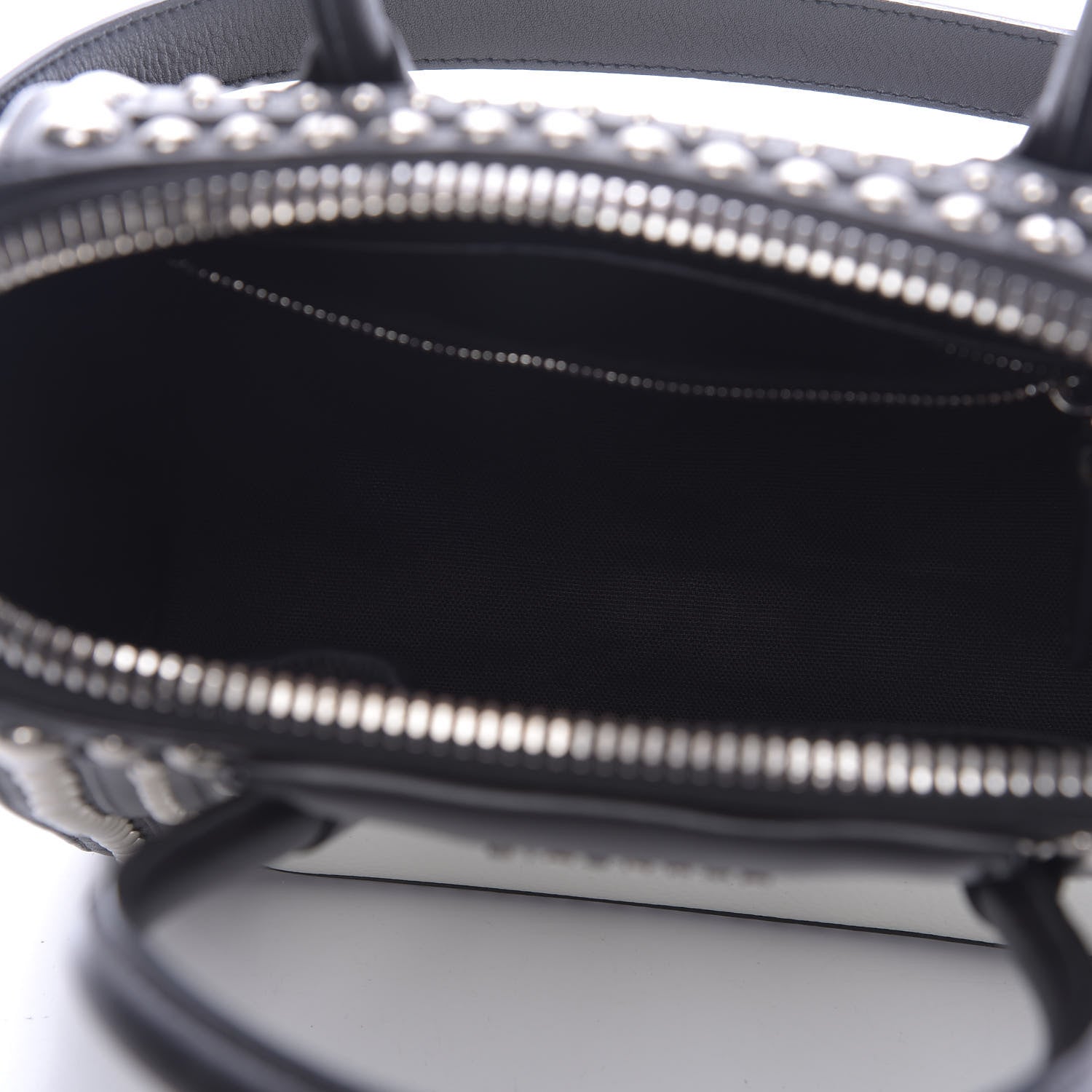 Givenchy Calfskin Small Studded Bi-Color Antigona Black White 7 of 12