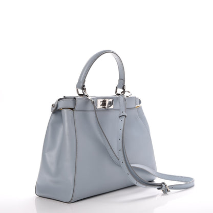 Fendi Vitello Morgan Shiny Nappa Medium Peekaboo Iconic Satchel Polvere Sunflower 3 of 8