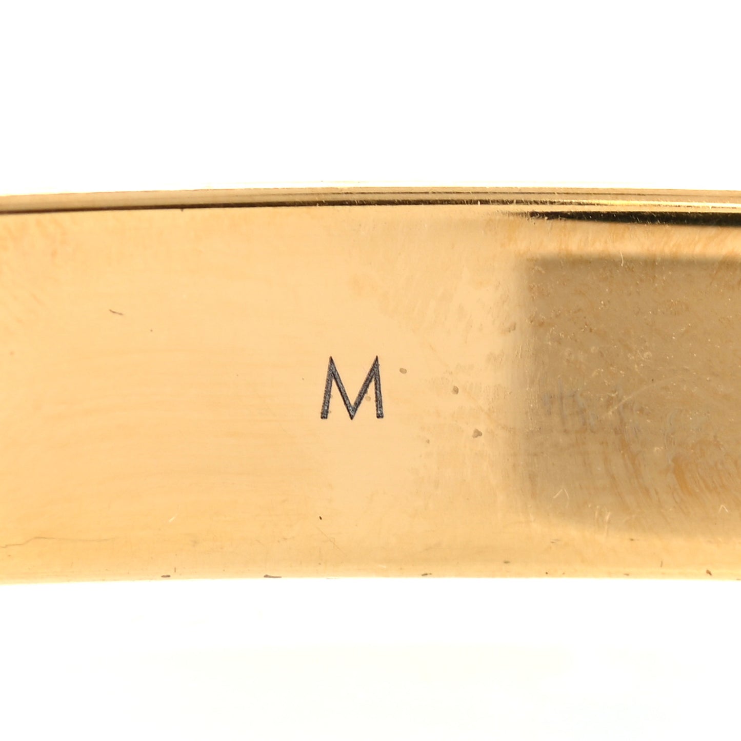 Brass Crystal Monogram Nanogram Strass Cuff M Gold