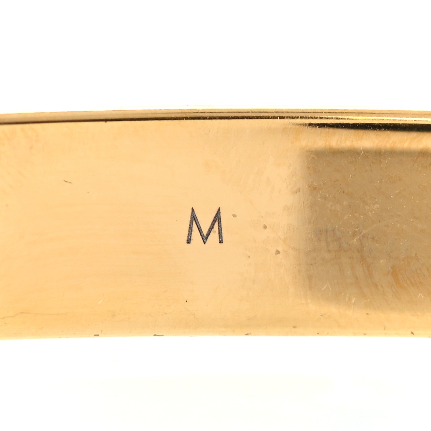 Louis Vuitton Brass Crystal Monogram Nanogram Strass Cuff M Gold 5 of 6