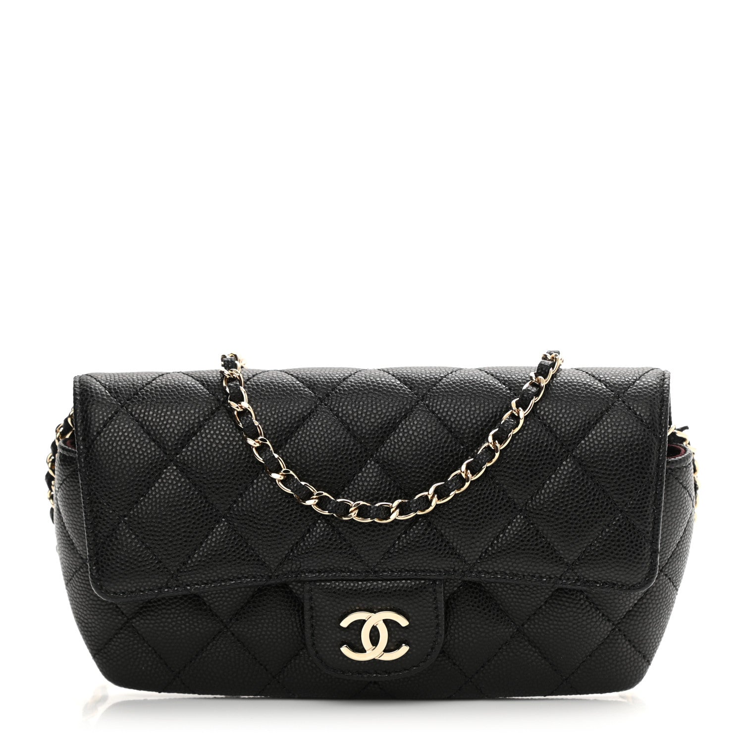 Chanel Caviar Quilted Glasses Case With Chain Black 1 of 12