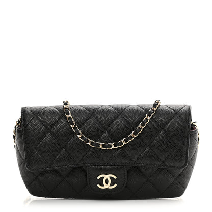 Chanel Caviar Quilted Glasses Case With Chain Black 1 of 12