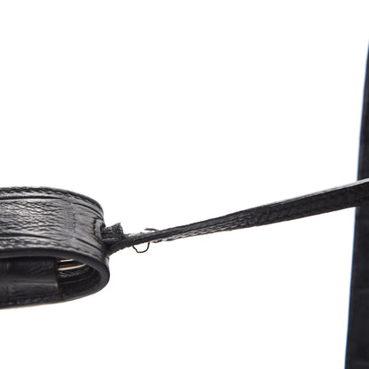 Saint Laurent Calfskin Crocodile Embossed Small Sac De Jour Black 9 of 12