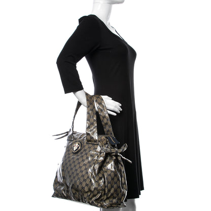 Gucci Crystal Monogram Hysteria Tote Navy Blue 2 of 13