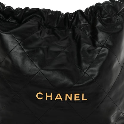 Chanel Shiny Calfskin Quilted Chanel 22 Black 9 of 11