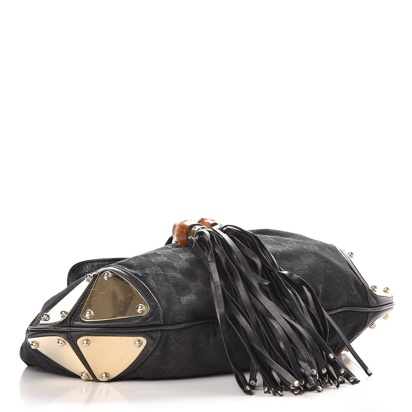 Monogram Medium Indy Top Handle Hobo Bag Black