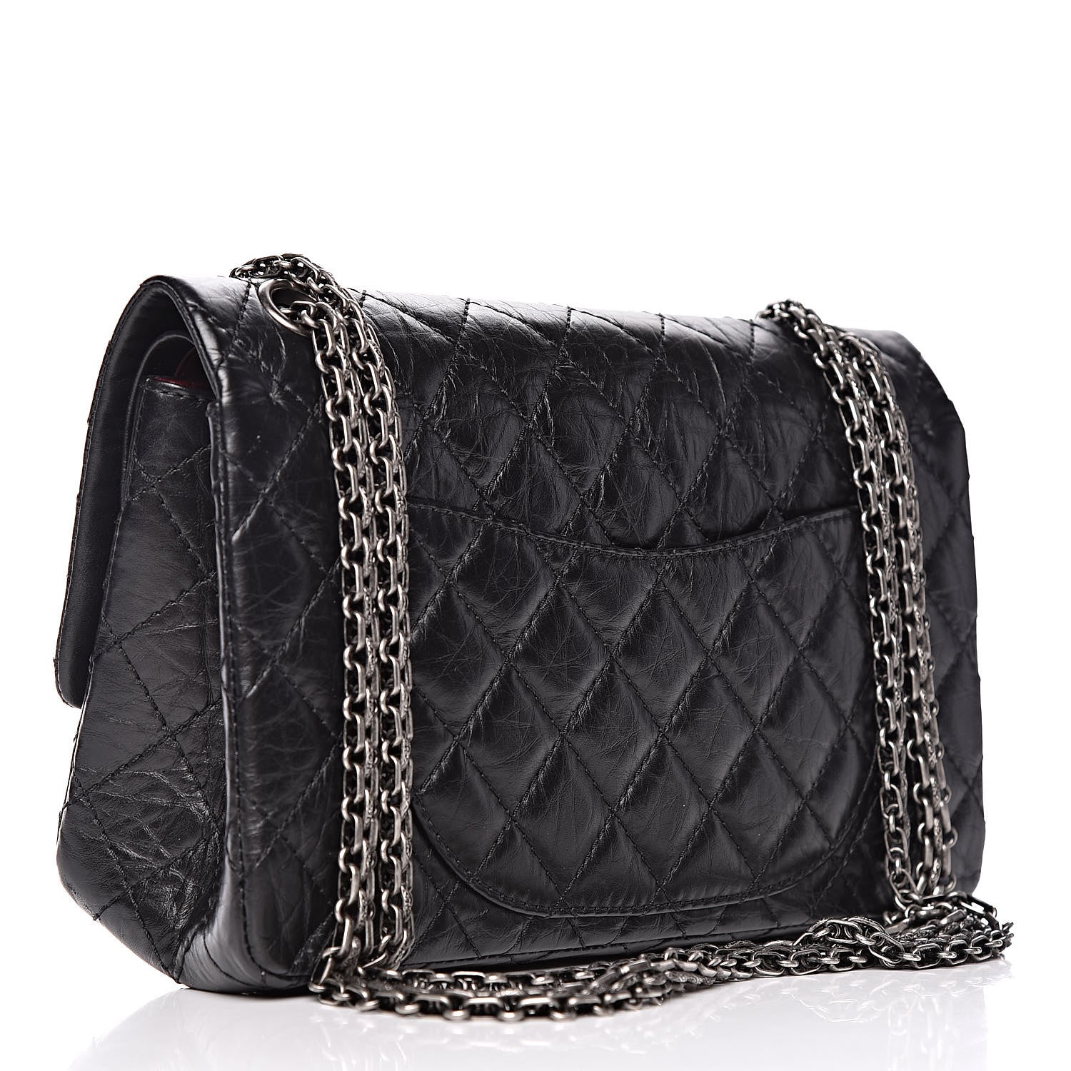 Chanel Aged Calfskin Quilted 2.55 Reissue 225 Flap Black 3 of 9