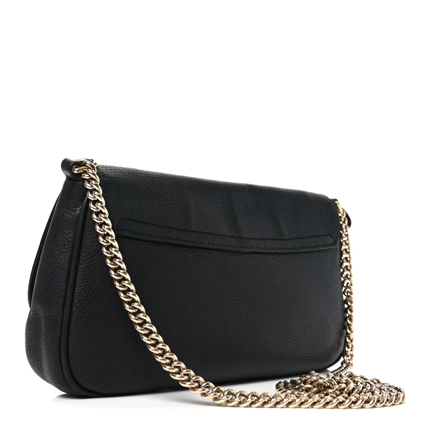 Gucci Pebbled Calfskin Medium Soho Flap Crossbody Black 3 of 10