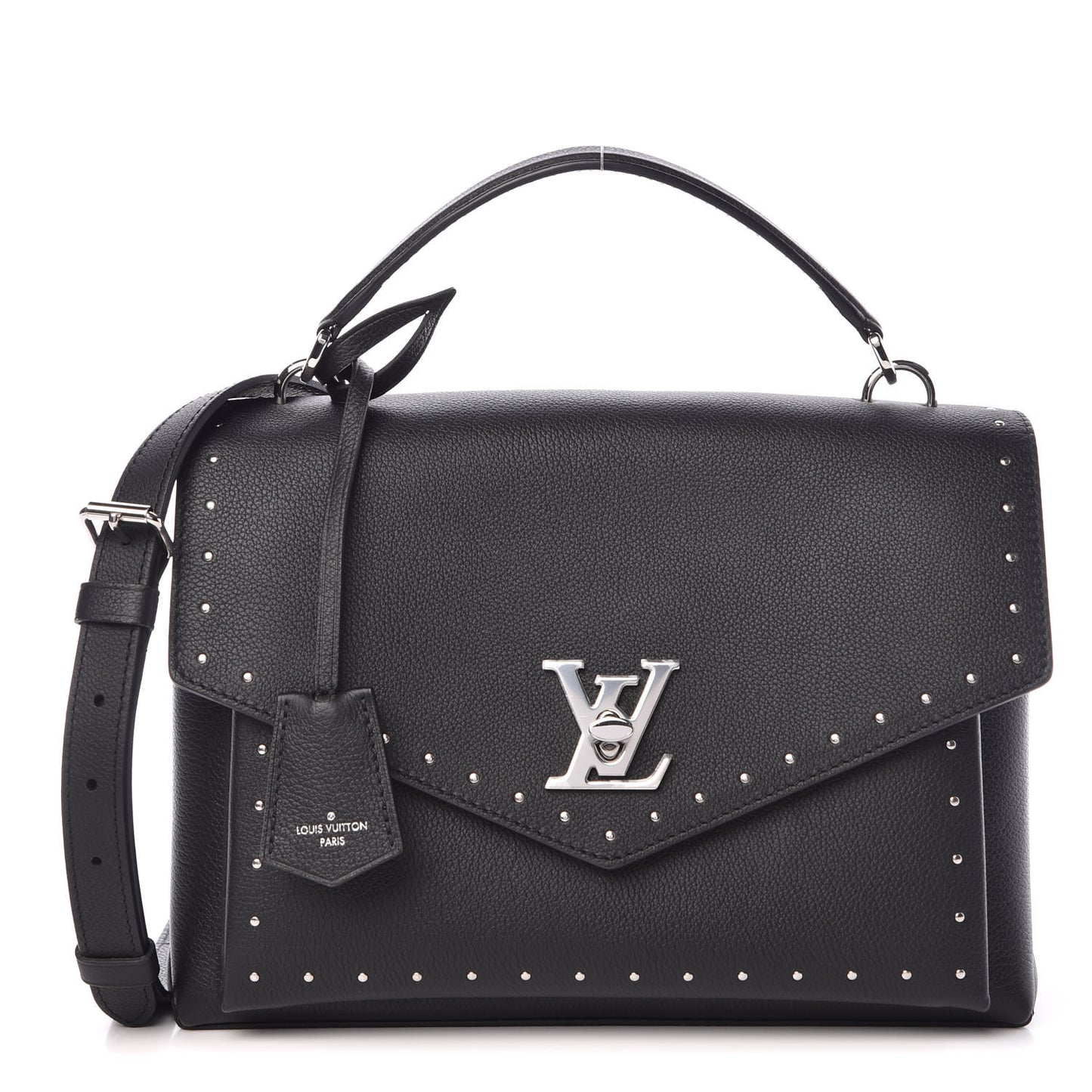 Soft Calfskin My Lockme Studs Black