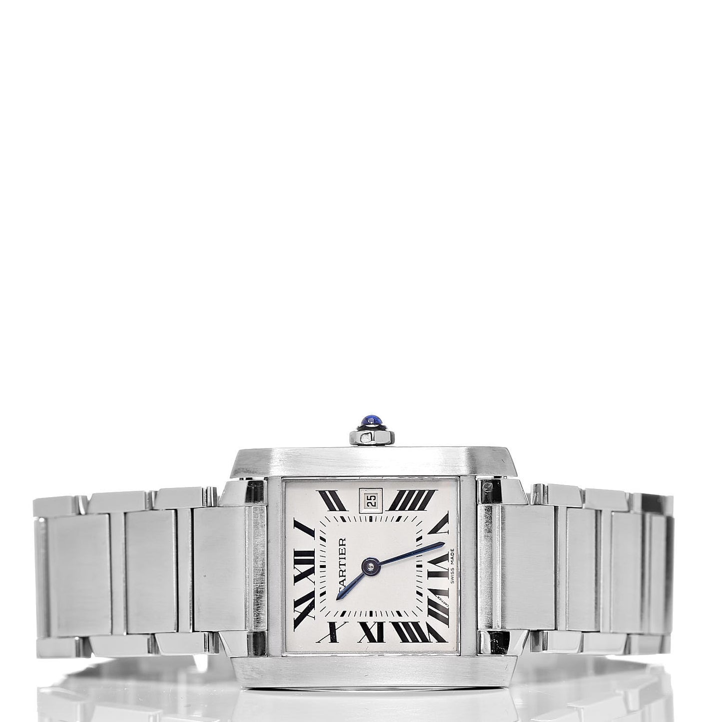 Stainless Steel 25mm Tank Francaise Quartz Watch