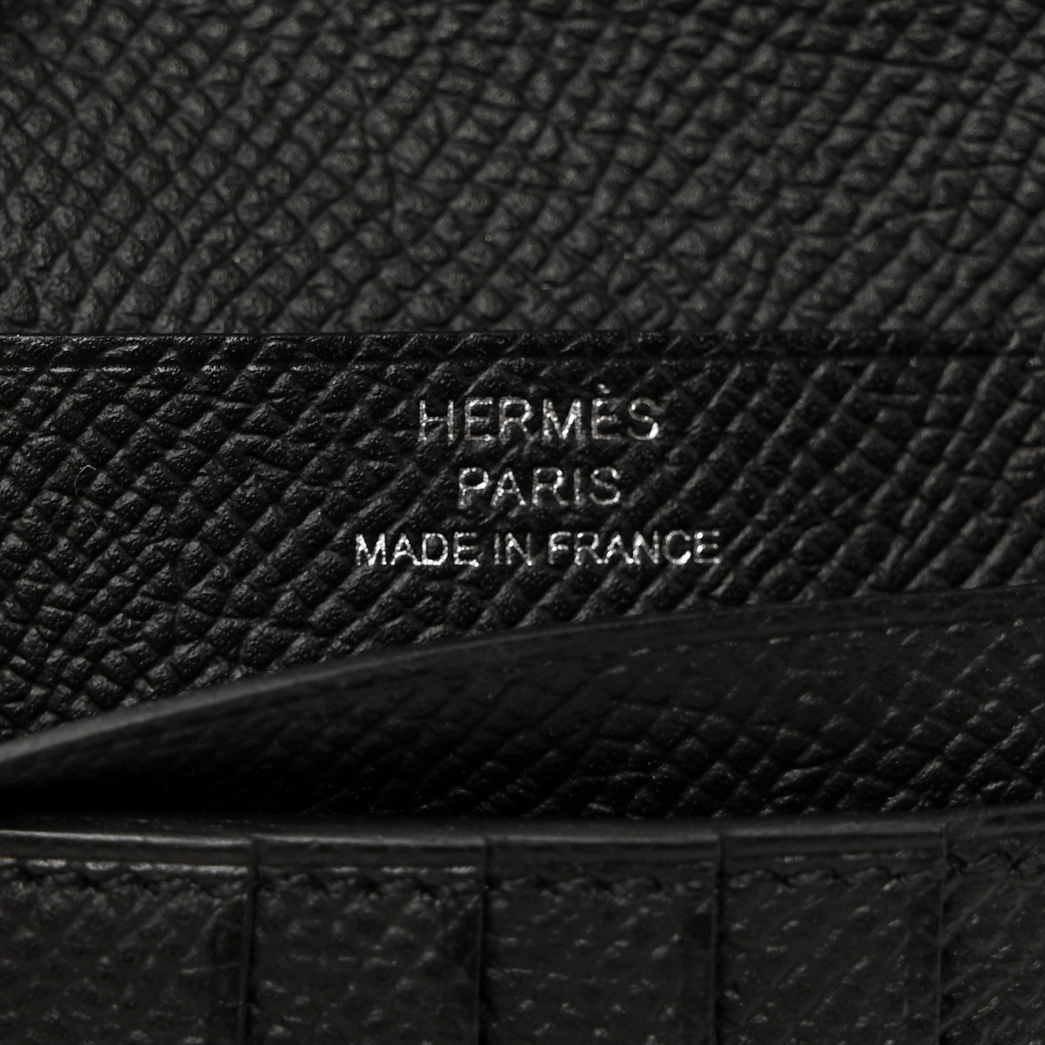 Hermes Epsom Bearn Compact Wallet Black 6 of 8