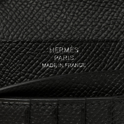 Hermes Epsom Bearn Compact Wallet Black 6 of 8