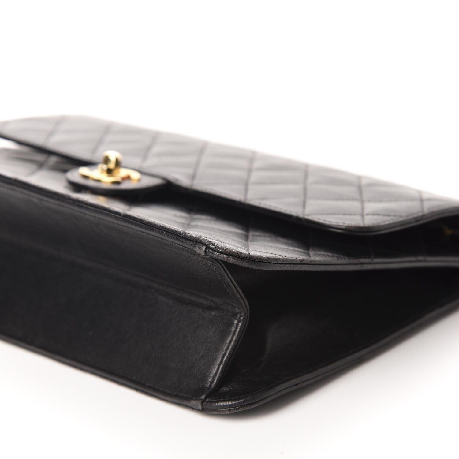 Chanel Lambskin Quilted Jumbo Single Flap Black 7 of 14