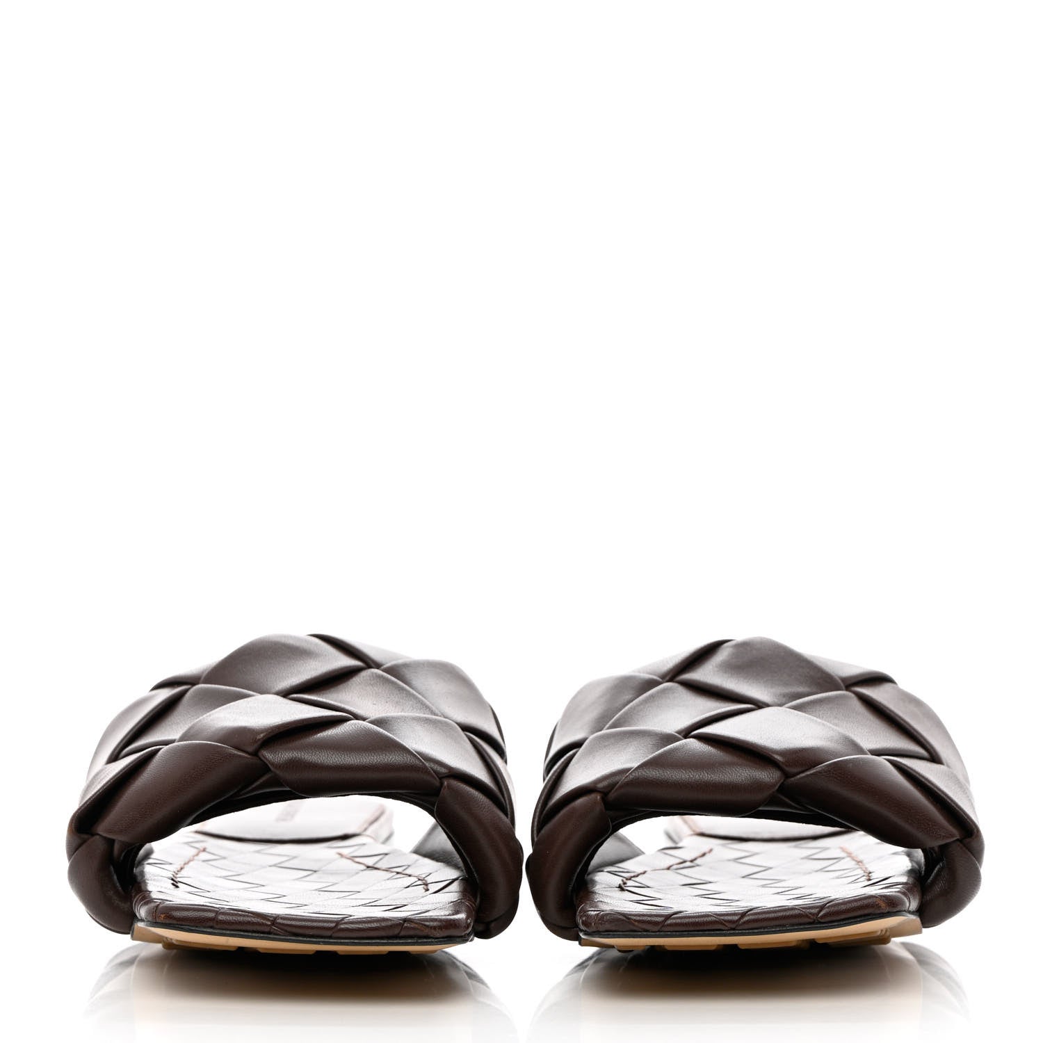 Bottega Veneta Nappa Maxi Intrecciato Lido Flat Sandals 37.5 Fondant 2 of 13