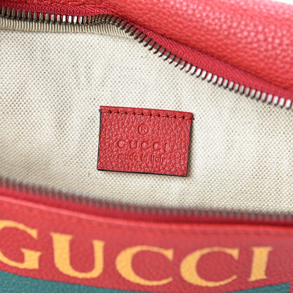 Gucci Grained Calfskin Logo Belt Bag Hibiscus Red 5 of 9