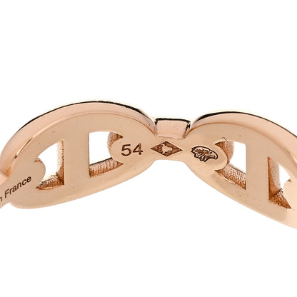 Hermes 18K Rose Gold PM Chaine d'Ancre Enchainee Ring 54 6.75 7 of 9