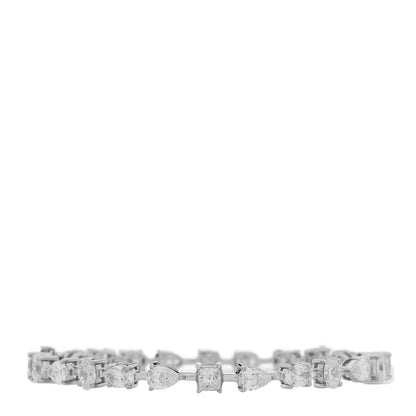 Parker & West by FASHIONPHILE 18K White Gold Diamond 5.50ctw Emerald Marquis Oval Pear Princess Cut Bracelet 1 of 6