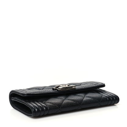 Chanel Caviar Quilted Boy Flap Card Holder Black 4 of 12