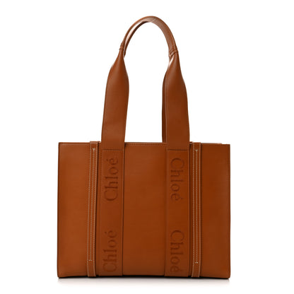 Chloe Calfskin Medium Woody Tote Caramel 1 of 13