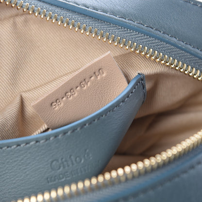 Chloe Smooth Calfskin Little Horses Embroidered Shoulder Bag Cloudy Blue 7 of 9