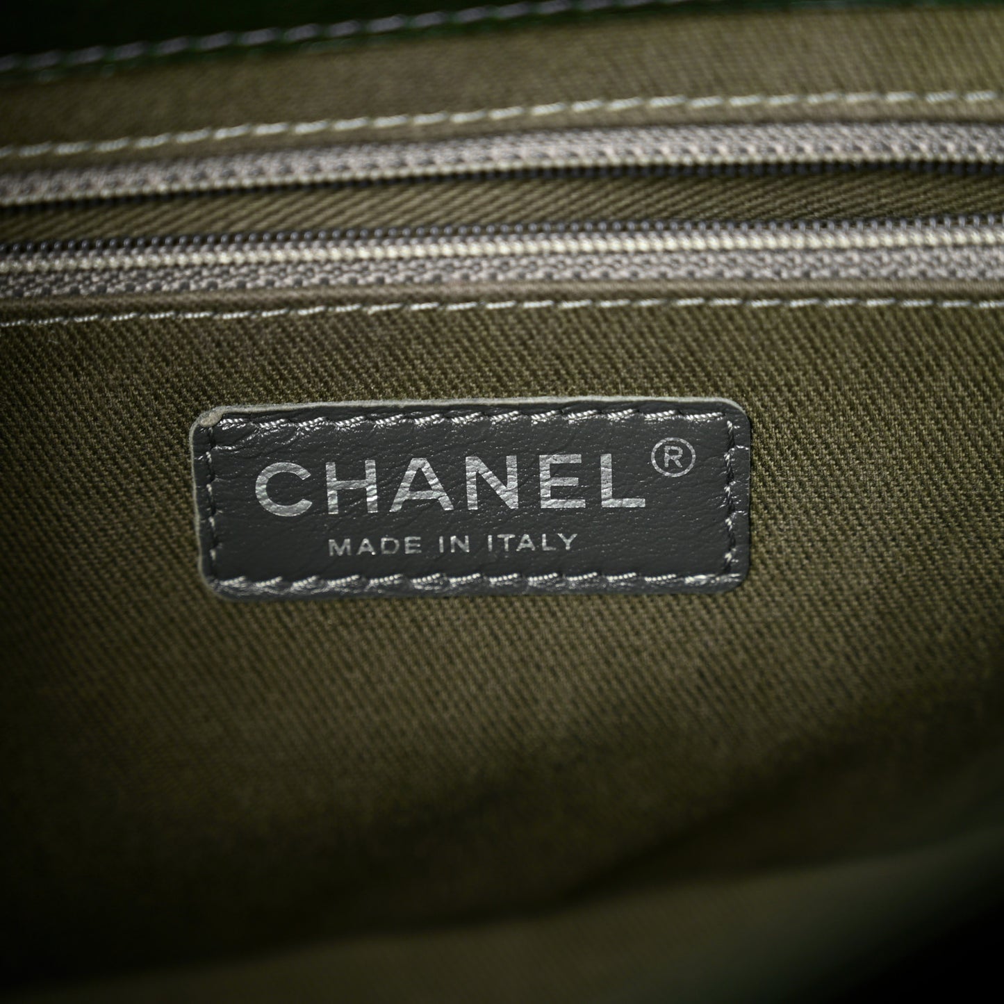 Calfskin Flap Bag Dark Green