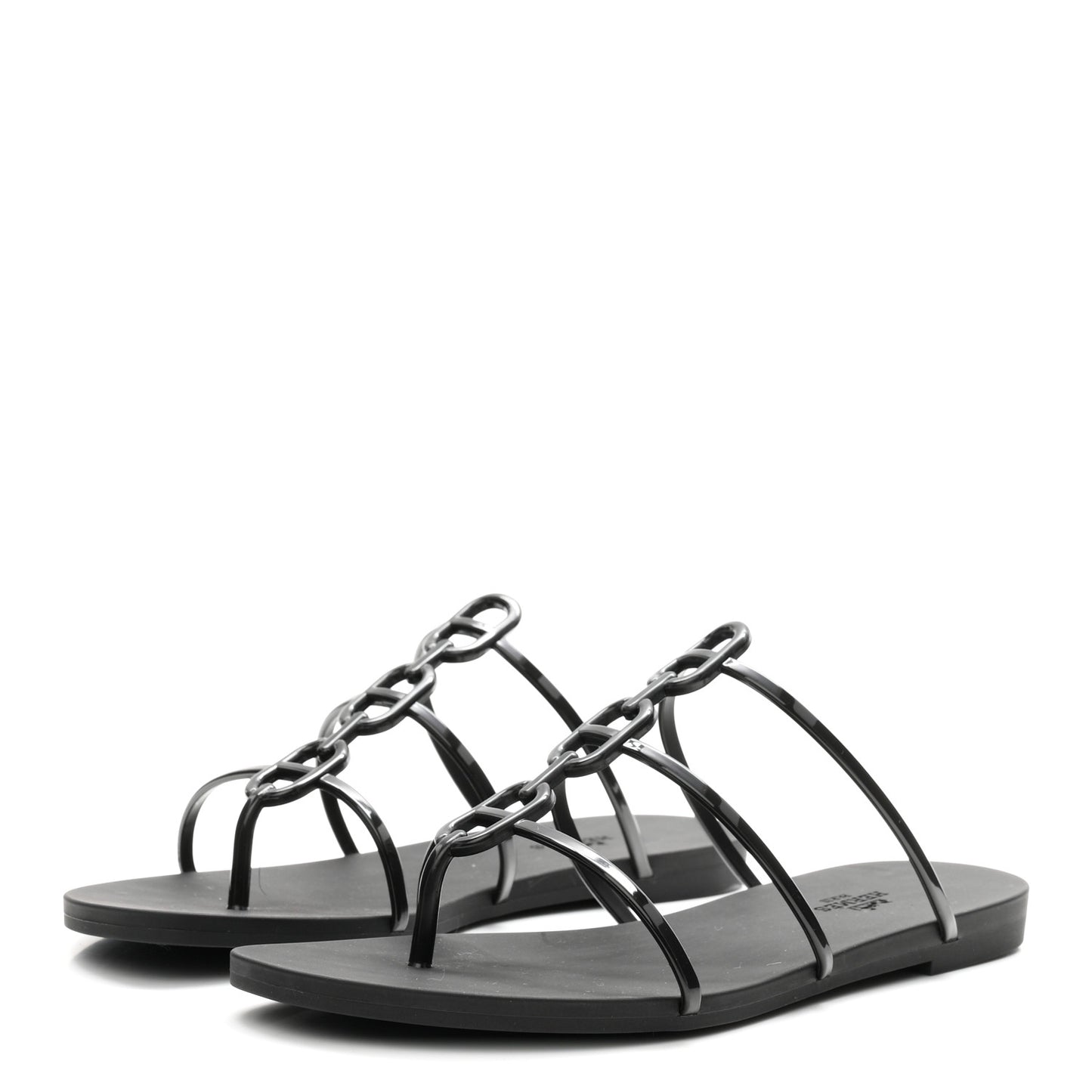 Rubber Womens Mykonos Sandals 38 Black