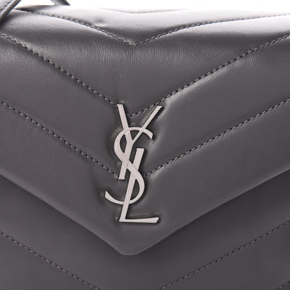 Saint Laurent Calfskin Y Quilted Monogram Toy Loulou Crossbody Bag Storm 10 of 11