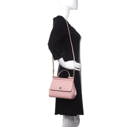 Dolce & Gabbana Dauphine Small Miss Sicily Satchel Rosa Carne 2 of 9