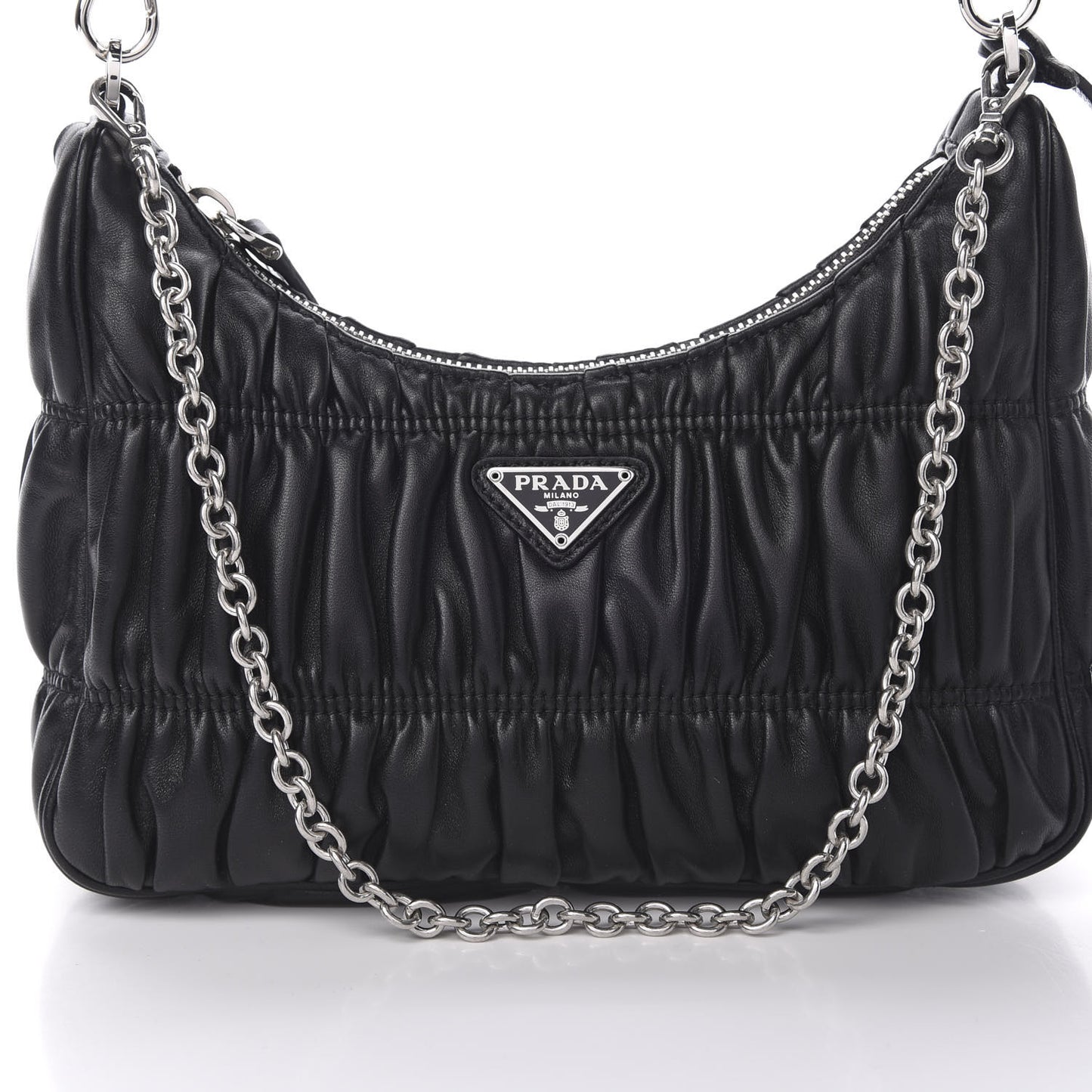 Nappa Gaufre Re-Edition 2005 Shoulder Bag Black
