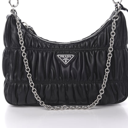 Prada Nappa Gaufre Re-Edition 2005 Shoulder Bag Black 9 of 11