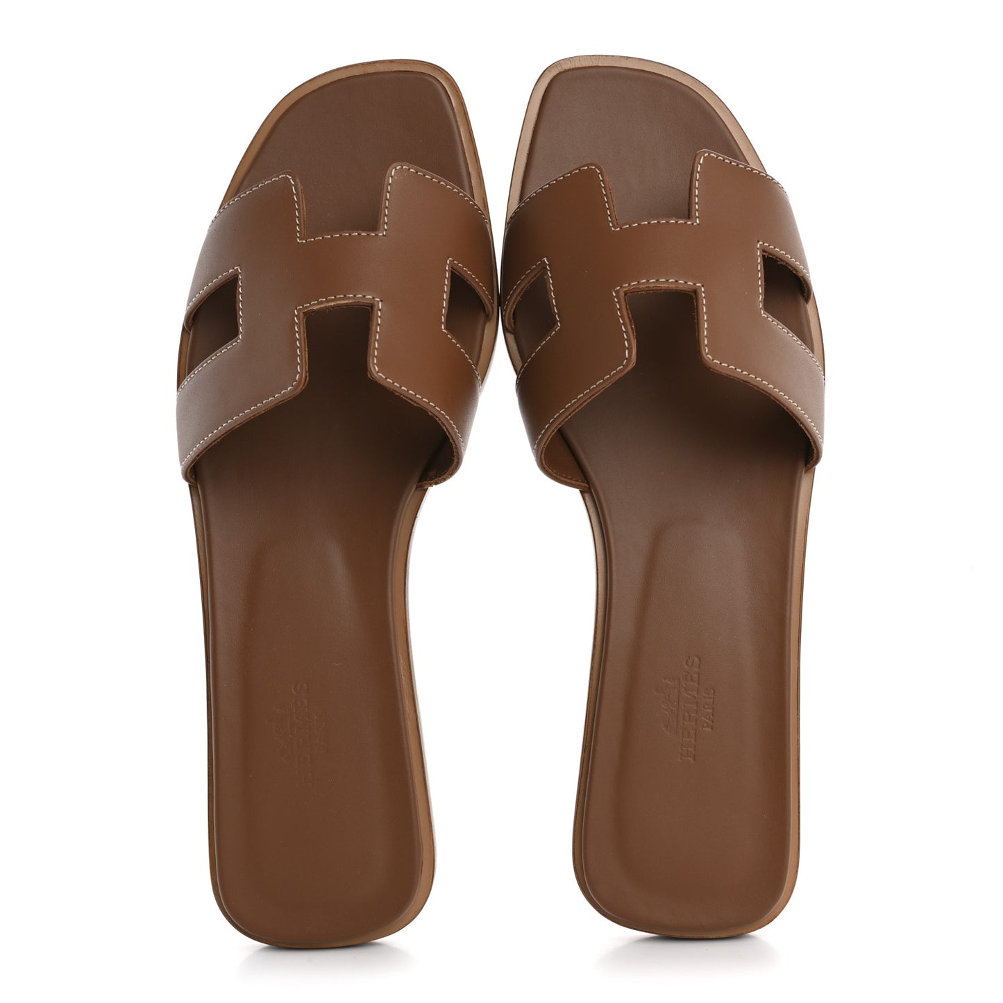 Box Calfskin Oran Sandals 39 Gold