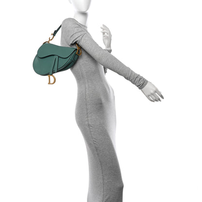 Christian Dior Shiny Goatskin Saddle Bag Green 2 of 14