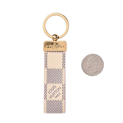 Louis Vuitton Damier Azur Dragonne Key Holder Rose Ballerine 2 of 3