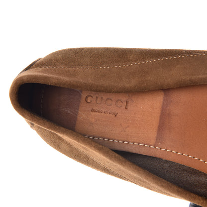 Gucci Suede Womens Horsebit Driver Loafer 39 Brown 9 of 9