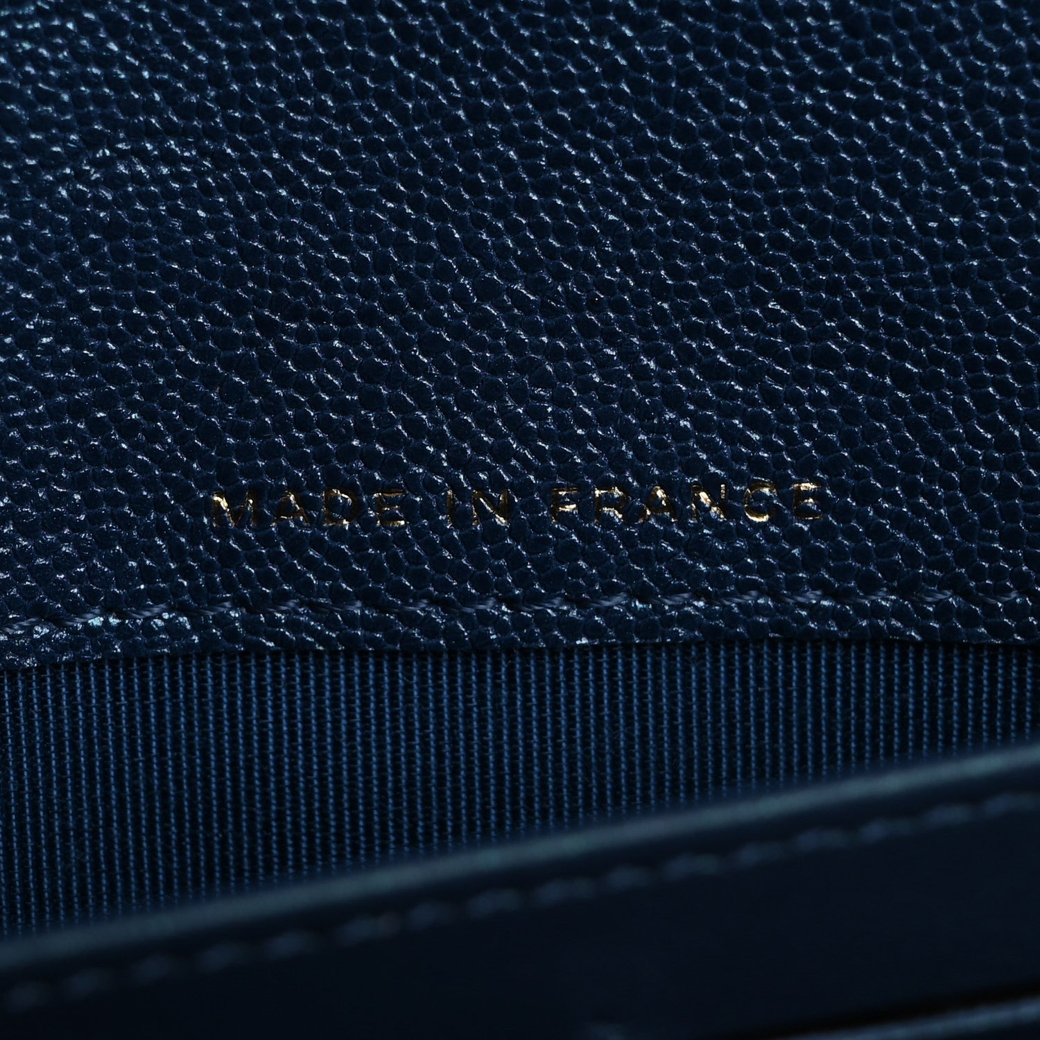 Chanel Iridescent Caviar Quilted Large Gusset Flap Wallet Dark Blue 7 of 9