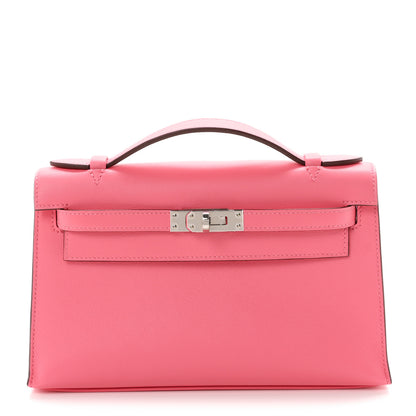 Hermes Swift Kelly Pochette Clutch Rose Azalee 1 of 10